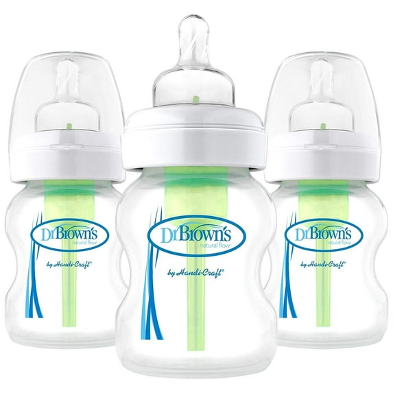 Dr. Brown's Options+ Wide-Neck Baby Bottle, 5 Oz, 3 Count