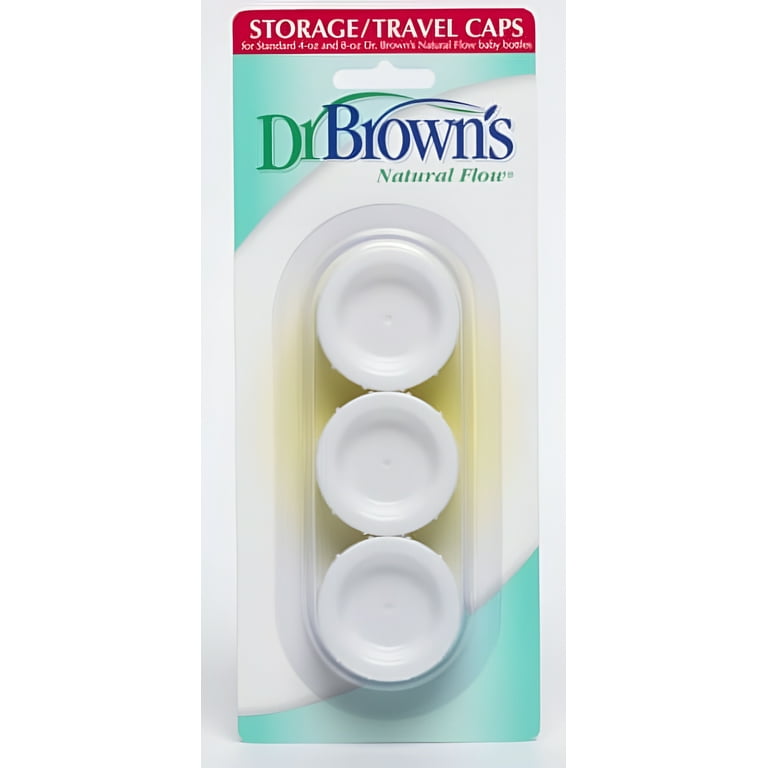 Dr. Brown's Original Baby Bottle Replacement Travel Caps, 3