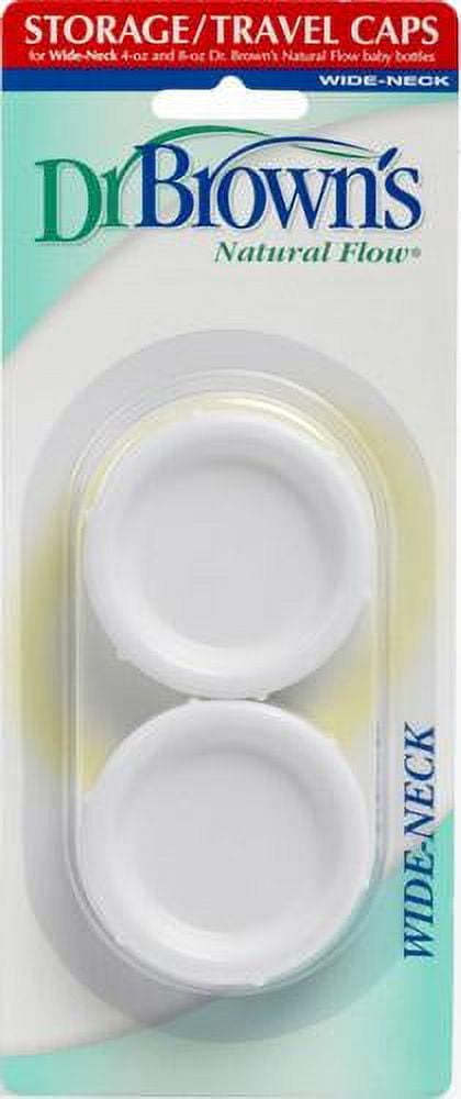 Brown's Original Wide-Neck Travel Caps, 2-Pack for Baby