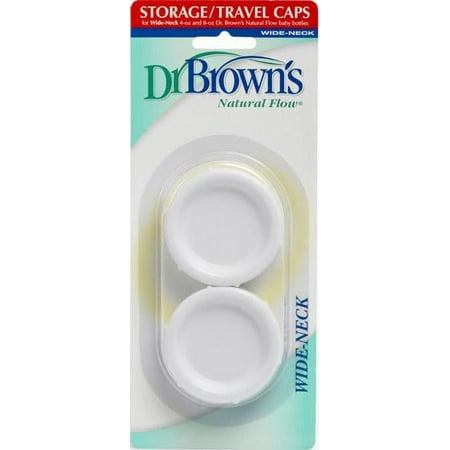 Dr. Brown's Original Wide-Neck Replacemnet Travel Caps, 2-Pack