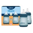 thumbnail image 1 of Dr. Brown's Silicone Baby Bottle, Designed to Reduce Colic, 5 oz, Level 1 Slow Flow, Blue, 2-Pack, 1 of 8