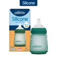 thumbnail image 1 of Dr. Brown's Silicone Baby Bottle with Collapsible Insert Designed to Reduce Colic, 5 oz with Wide-Neck Level 1 Slow Flow Nipple, BPA-Free, 0m+, Green, 1 of 10