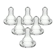 Dr. Brown's Ultra-Preemie Narrow Baby Bottle Nipple, Specialty Extra Slow Flow Rate, 100% Silicone, BPA Free, 0m+, 6 Pack