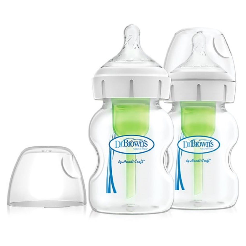 Dr. Brown's WB52600-P3 Options+ Wide-Neck Baby Bottle, 5 Ounce, 2-Pack