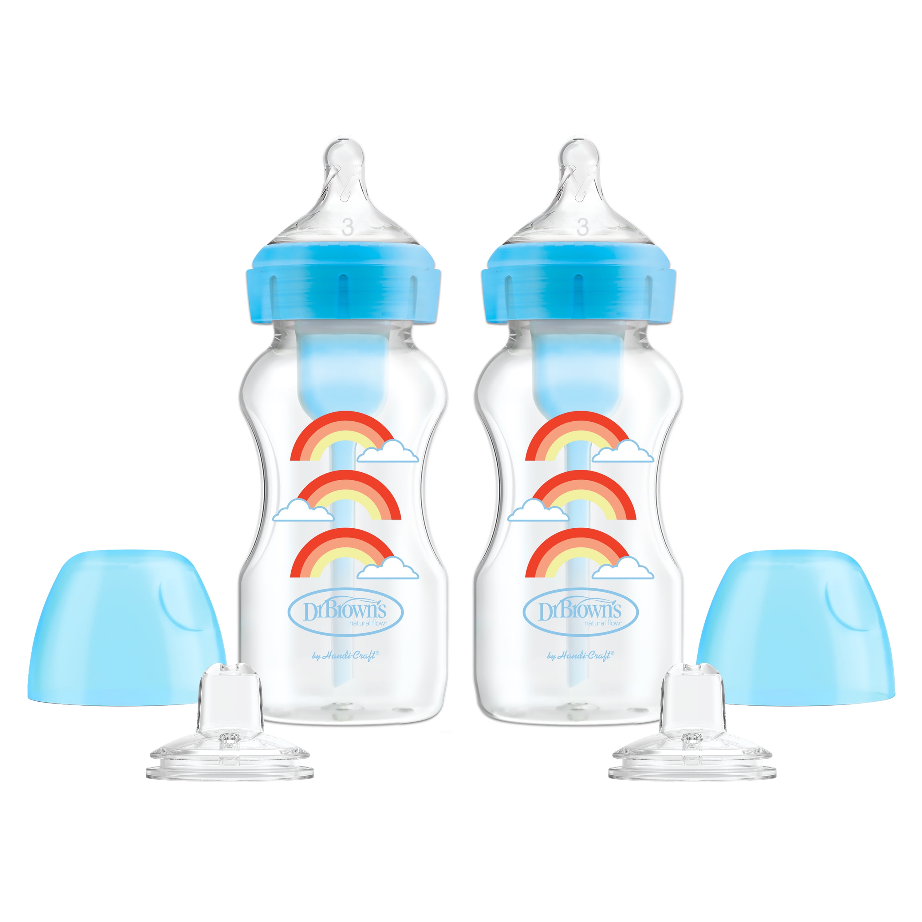 Dr. Brown's Natural Flow Anti-Colic Options+ Wide-Neck Bottle to Sippy ...