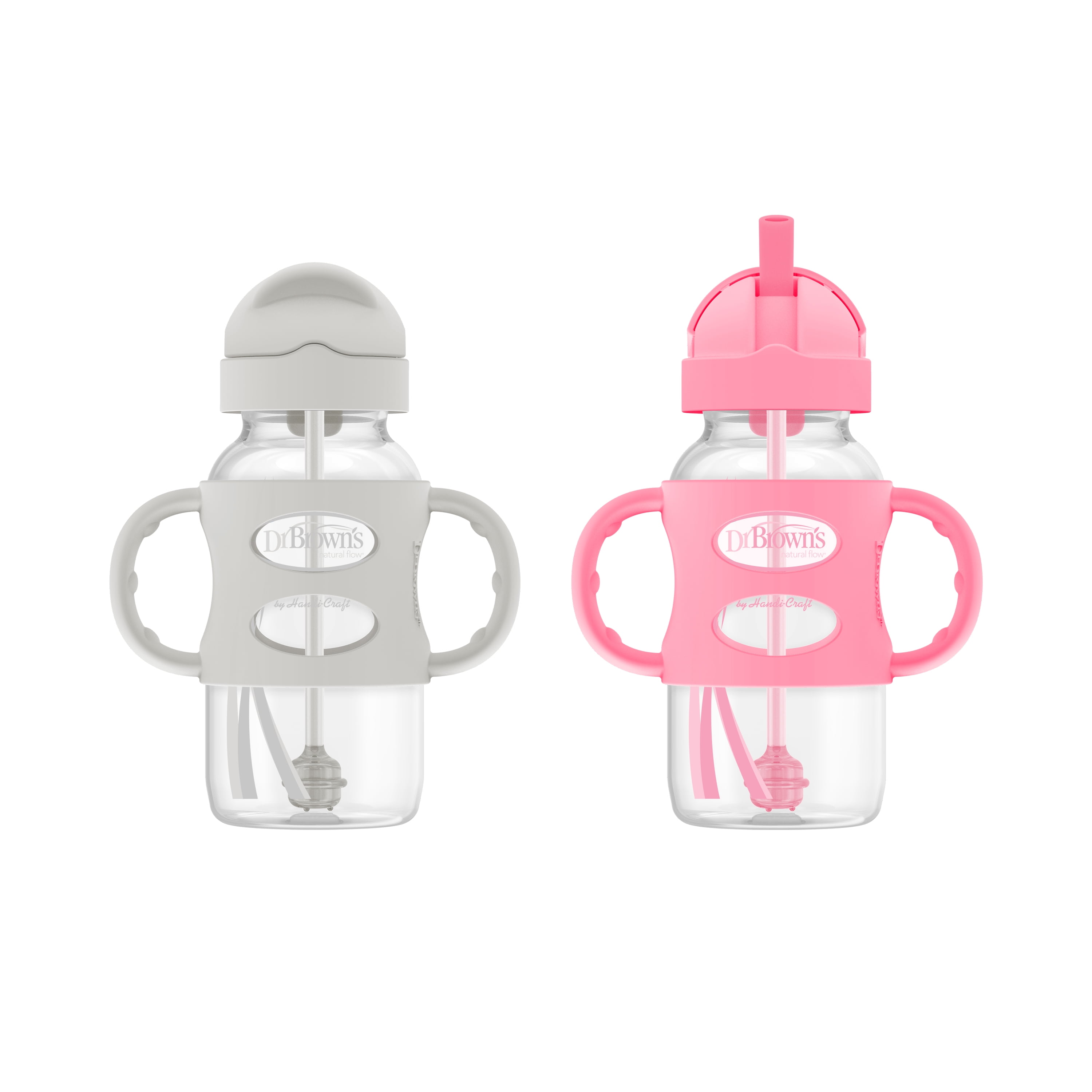 https://i5.walmartimages.com/seo/Dr-Brown-s-Wide-Neck-Sippy-Straw-Bottles-with-Silicone-Handles-Gray-and-Pink-9oz-270ml-2-Pack_94eb643a-7bcd-4c44-abd6-24d4a8c1928b.21dfb545297422543a00e97e637176f7.jpeg