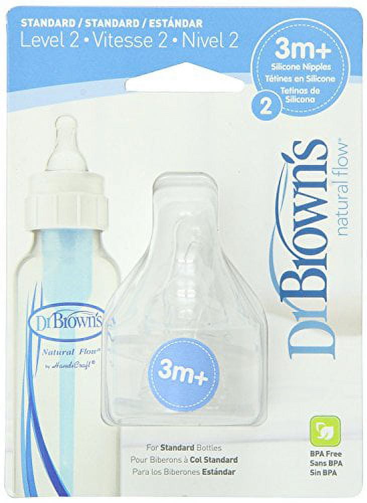 Dr. Browns 2 Natural Flow Level 2 Standard Nipple - 10 Count