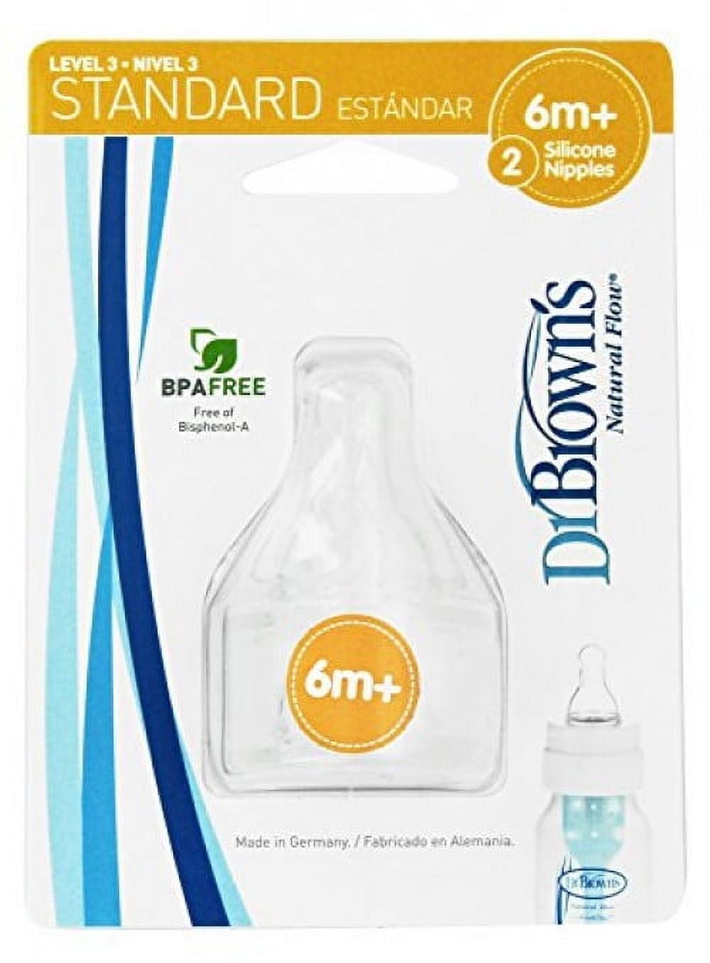 Dr. Browns Natural Flow Level 3 Standard Nipple - 2 Nipples