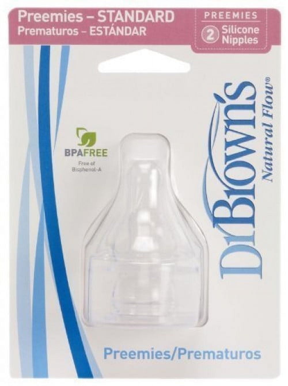 Dr. Browns Natural Flow Preemie Standard Baby Bottle Nipples - 6 Nipples