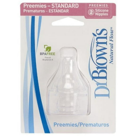 Dr. Brown's Natural Flow Preemie Standard Nipple - 8 Nipples