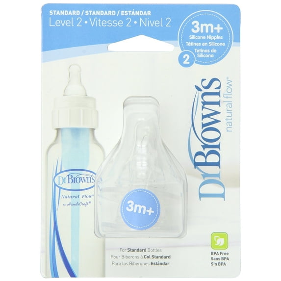 Dr. Browns Unisex Baby Natural Flow Level Two Standard Nipple