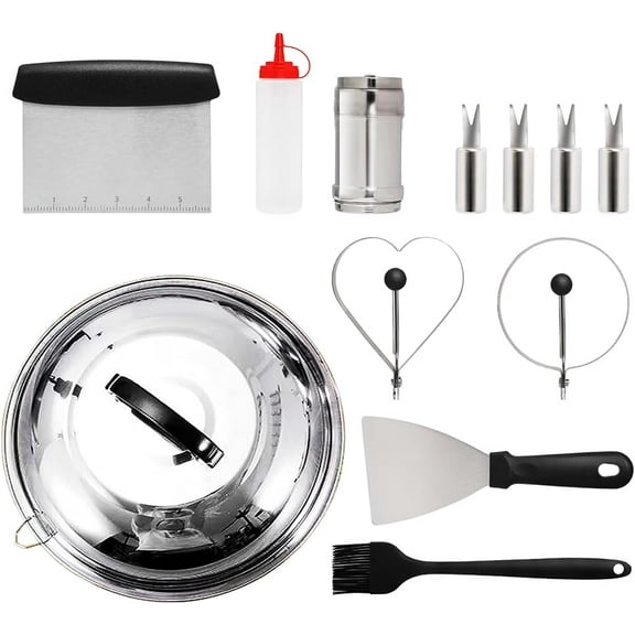 Dr. Camp 12 PCS Grilling Accessories, Grill Tools Set, BBQ Accessories, Stainless Steel