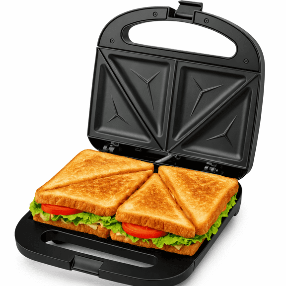 Dr.Camp Sandwich Maker with Non-Stick Plates, Electric Breakfast Sandwich Toaster with Indicator Lights, Compact & Easy-Clean Sandwich Maker for Home, Dorm & RV