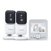 Dr.Care 2.8" HD Video Baby Monitor with 2 Camers, Night Vision, 2-Way Talk, Real Time, VOX , Temperature
