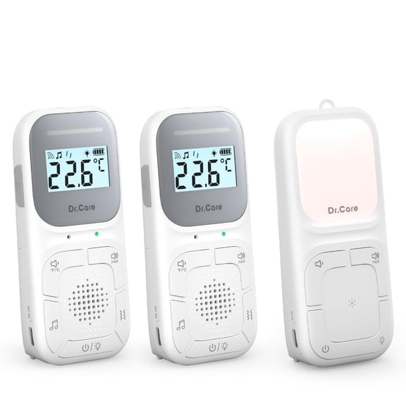 Dr.Care Portable Digital Audio Baby Monitor Built-in Nightlight , Hanging Cord 1000ft Range ABM002