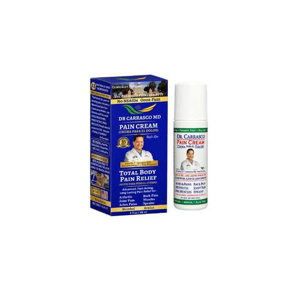 Dr. Carrasco Pain Cream - Doctor Recommended Relief for Joint, Muscle & Arthritis Pain, 3 oz Roll-On