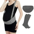 thumbnail image 1 of Dr.Cherwish Pregnancy Belly Band, Breathable Elastic Skin-Friendly Fabric, Adjustable Abdominal/Back Support, Ideal for Early to Late Pregnancy, Gray（Belly Band & Panties & Compression Socks）, 1 of 9