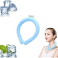 thumbnail image 1 of Dr Chilly Ice Ring, Neck Cooling Tube, Ice Ring Neck Cooler Freezes in Tap Water, Neck Cooling Wraps,Reusable Ice Neck Ring Wearable Body Cooling Products for Summer Heat (Blue, 1pc), 1 of 7