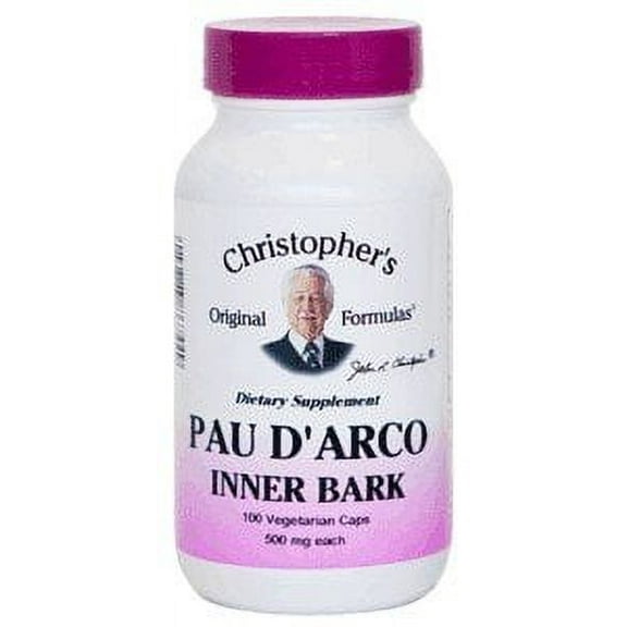 Dr. Christopher's Original Formulas Pau D'arco Inner Bark Capsules, 100 Ct