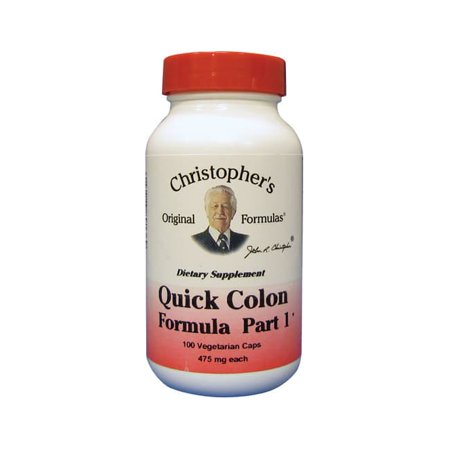 Christopher's Original Formulas Quick Colon Formula Part 1, 485 mg, 100 Vegetarian Caps