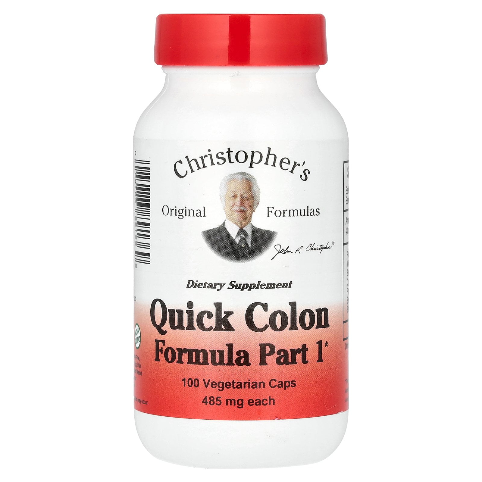 Christopher's Original Formulas Quick Colon Formula Part 1, 485 mg, 100 Vegetarian Caps