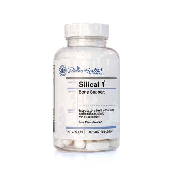 Dr. Colbert, MD Silical 1 | by Divine Health | Formulated by Dr. Chad Price, MD | Support Bone Strength | Vitamin D3 | Calcium | Magnesium | 120 Capsules