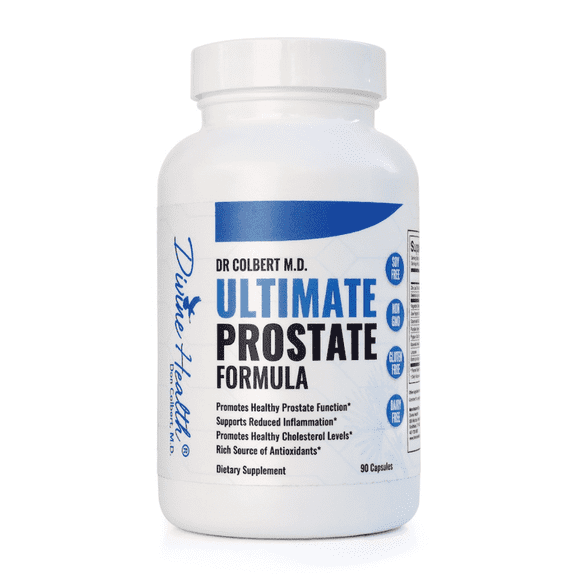 Dr. Colbert, MD Ultimate Prostate Formula | by Divine Health | Vegetable Sterols - Beta-Sitosterol | Graminex | Pumpkin Seed | Selenium | Saw Palmetto | Zinc | 30 Day Supply | 90 Veggie Capsules