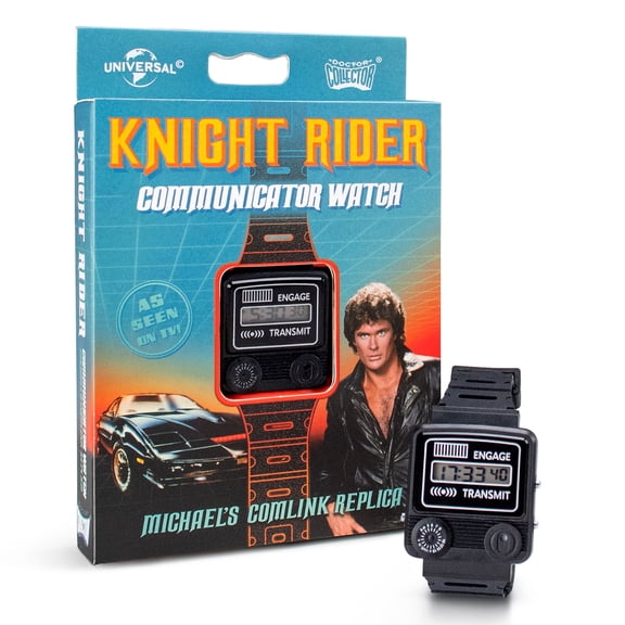 Dr. Collector: Knight Rider: Communicator Watch - Michael's Comlink Watch Replica, Digital Watch, Officially Licensed Collectable Based Off The Hit Franchise