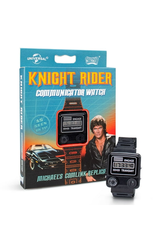 Dr. Collector: Knight Rider: Communicator Watch - Michael's Comlink Watch Replica, Digital Watch, Officially Licensed Collectable Based Off The Hit Franchise