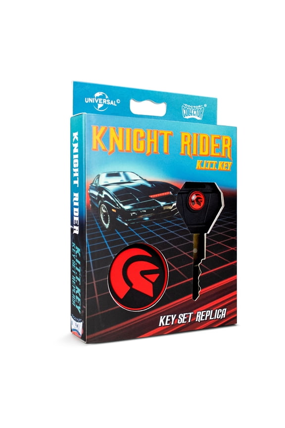 Dr. Collector: Knight Rider: K.I.T.T Key - Key Set Replica, Includes Keychain With Knight Industries Logo, K.I.T.T Ignition Key, Officially Licensed Collectable Based Off The Hit Franchise