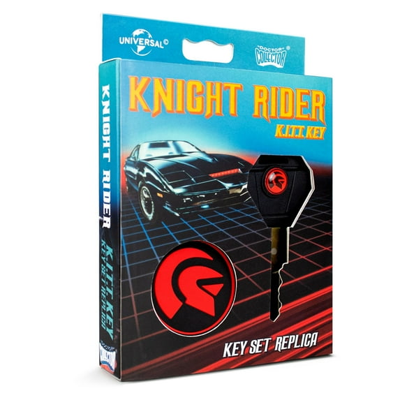 Dr. Collector: Knight Rider: K.I.T.T Key - Key Set Replica, Includes Keychain With Knight Industries Logo, K.I.T.T Ignition Key, Officially Licensed Collectable Based Off The Hit Franchise