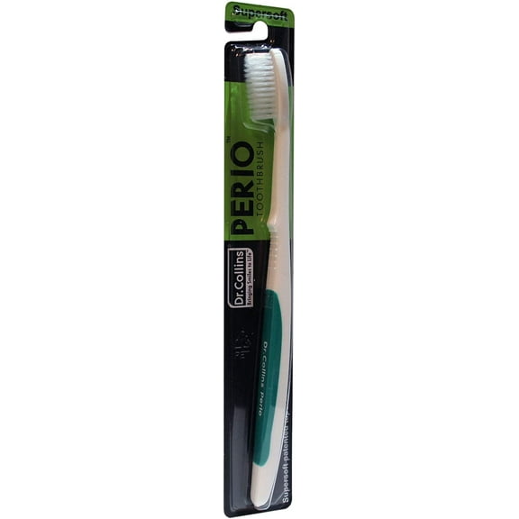 Dr. Collins Perio Toothbrush with Supersoft Bristles 1 ea, Colors May Vary