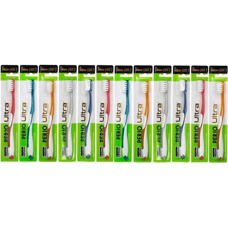 Dr. Collins Perio Ultra Toothbrush (12 Count (Colors Vary))
