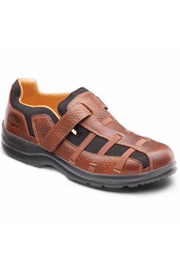 Betty Women's Casual Sandal: 7.5 X-Wide (E-2E) Chestnut Velcro