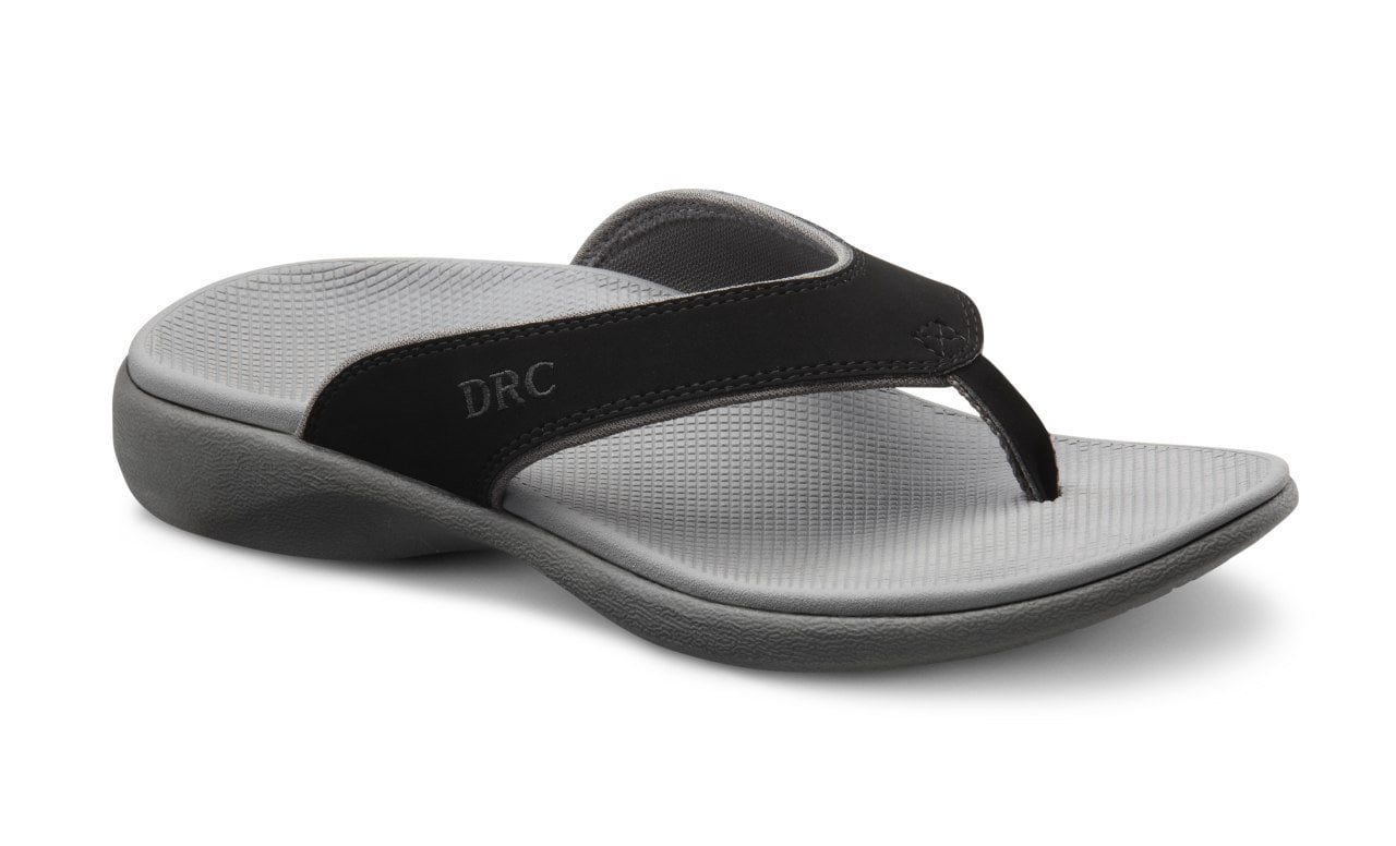 Dr. Comfort Collin Men's Supportive Orthotic Sandals - Black