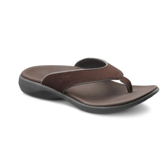 Dr. Comfort Collin Men's Supportive Orthotic Sandals - Chocolate
