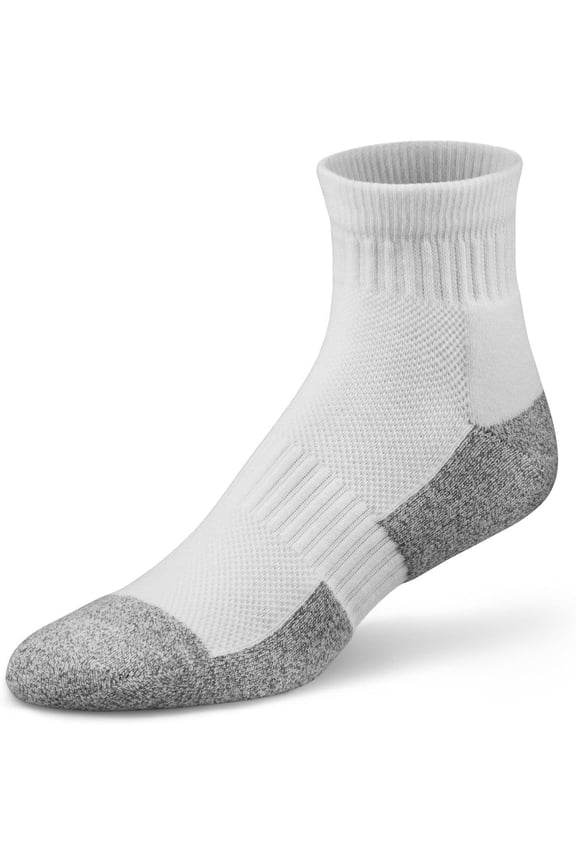 Diabetic Ankle Socks for Men and Women, Non-Binding and Breathable (1 Pair) - X-Small, White