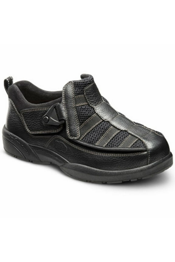 Edward-X Men's Casual Shoe: 14 Wide (W/4E) Black Velcro