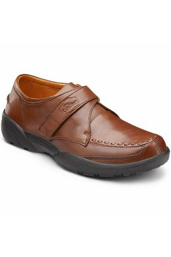 Frank Men's Dress Shoe: 11 Wide (E/2E) Bark Velcro