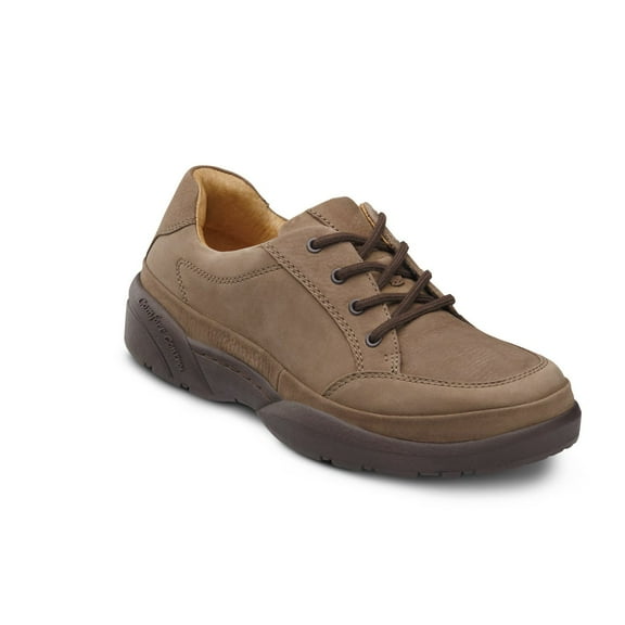 Dr. Comfort Justin Men's Therapeutic Diabetic Extra Depth Shoe: Chestnut Suede 6.5 X-Wide (3E/4E) Lace