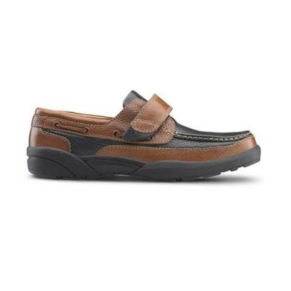 Dr. Comfort Mike Men's Casual Shoe: 11 Wide (E/2E) Chestnut/Black Velcro
