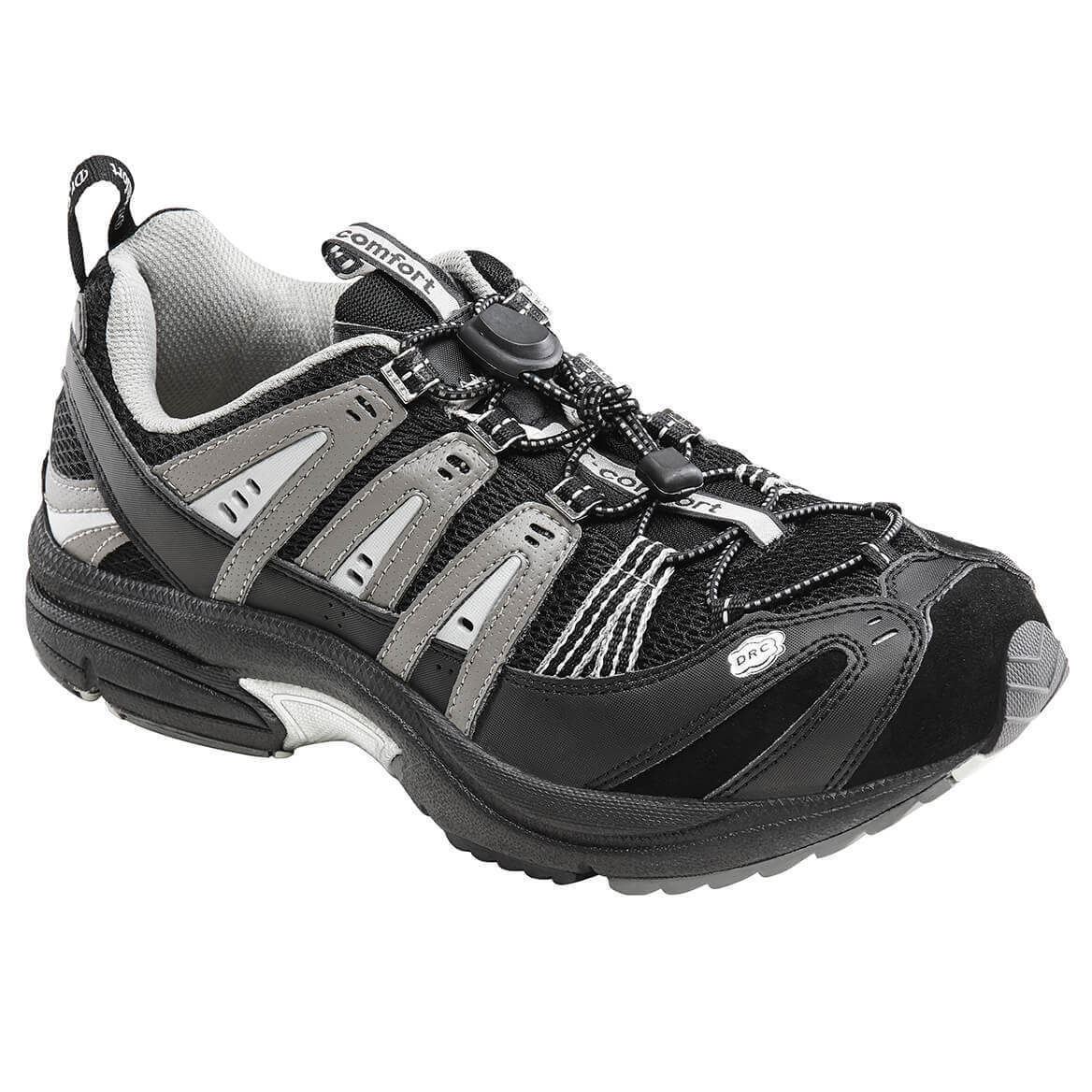 Dr. Comfort Performance Men's Athletic Shoe-6.5W-Black Gray - image 1 of 1