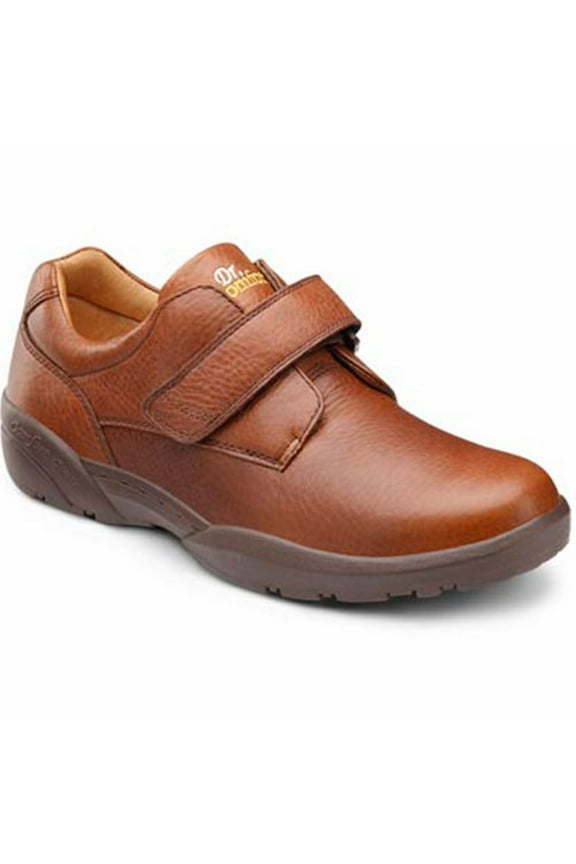 William Men's Dress Shoe: 15 X-Wide (3E/4E) Chestnut Velcro