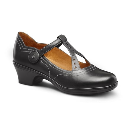 Dr. Comfort Women's Carmen Diabetic Heeled Dress Shoes Black W-5.50