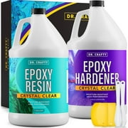 Dr Crafty - Epoxy Resin - Epoxy Resin Kit - Crystal Clear Art Resin Epoxy Resin - Kit Casting Resin Countertop Epoxy Wood - 2 Gallon