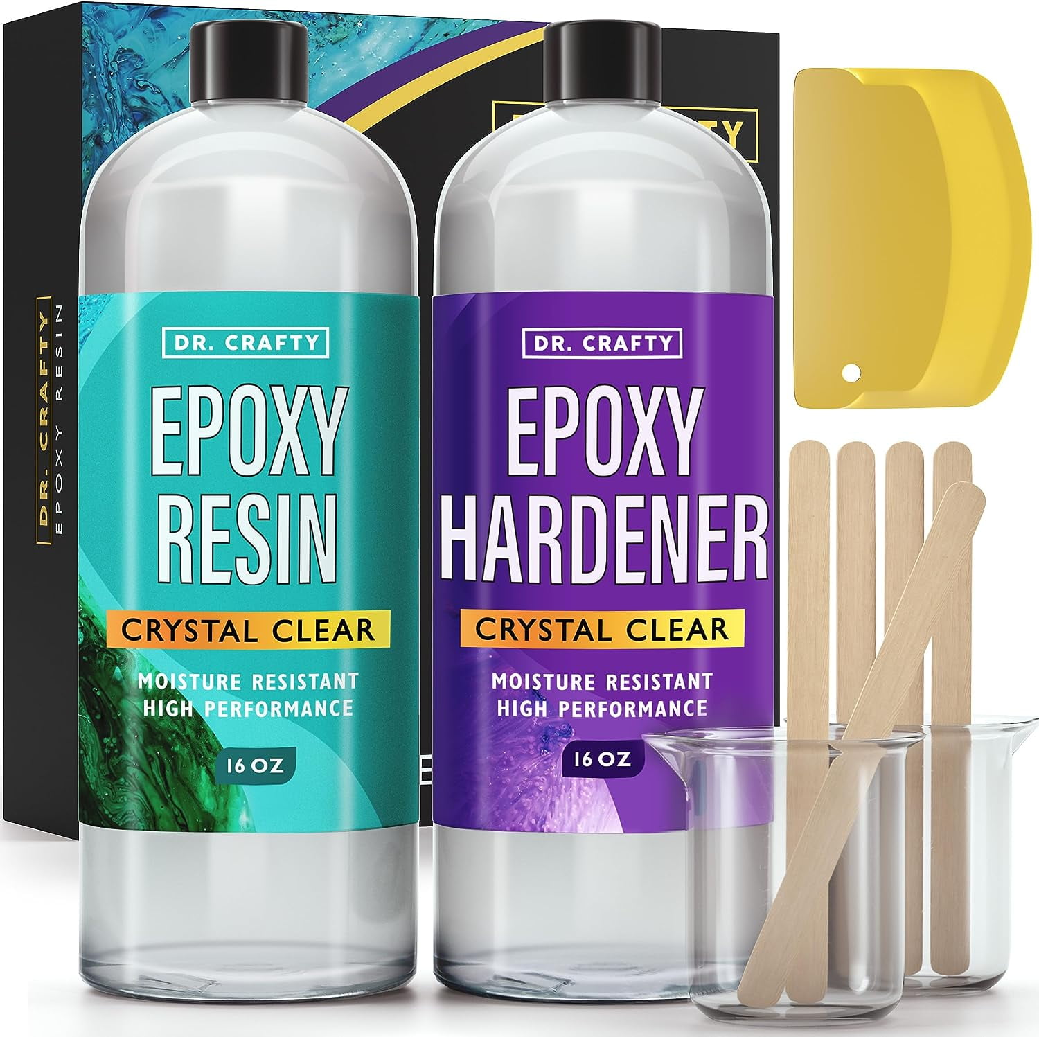 18oz/532ml Crystal Clear Epoxy Resin Kit Casting and Coating for
