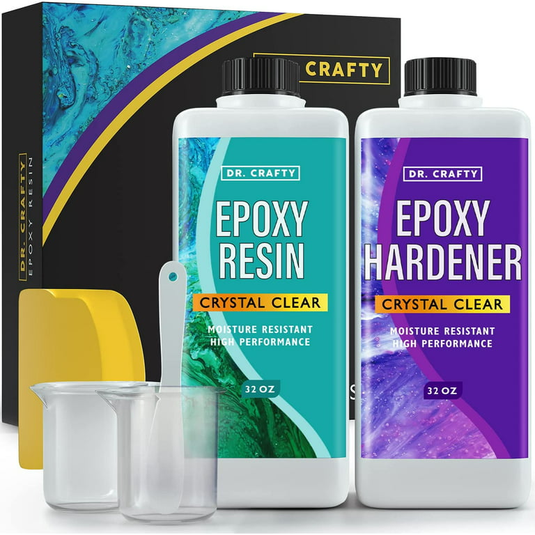 Epoxy Resin, 16OZ Crystal Clear Epoxy Resin Kit, Casting Resin for Art  Crafts, Jewelry & Resin Mold, Countertop, Table Top, Wood, No Yellowing 