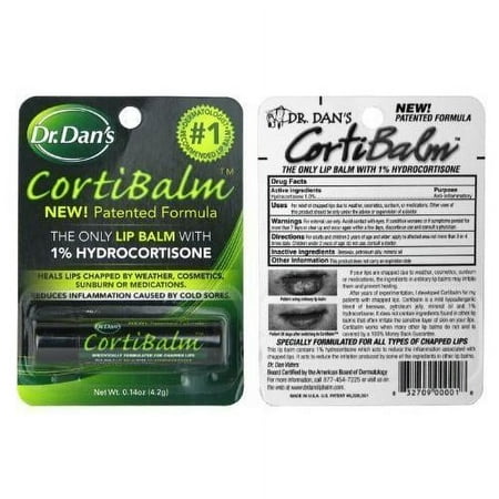Dr. Dans CortiBalm Lip Balm Patented Formula 0.14 Ounces (3-Pack)