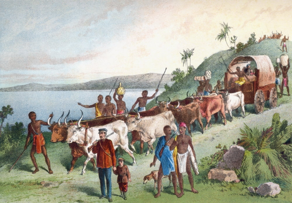 Dr David Livingstones Arrival At Lake Ngami Botswana South Africa In 1849 David Livingstone 1813 Canvas Art - Ken Welsh Design Pics (34 x 24)
