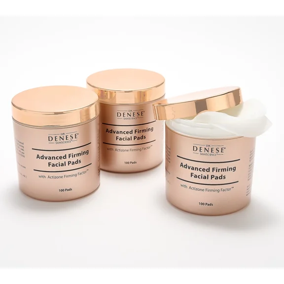 Dr. Denese Advanced Firming Facial Pads with Actizone Firming Factor, 100ct, Gold